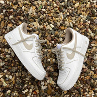Custom Air Force 1 White Beige Trim