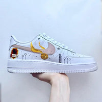 Custom Air Force 1 White Blue Hogwarts Theme