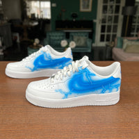 Custom Air Force 1 White Blue Lightning