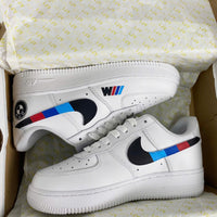 Custom Air Force 1 White BMW Logo And Stripes