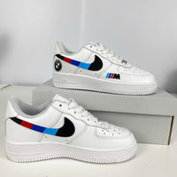 Custom Air Force 1 White BMW Logo And Stripes