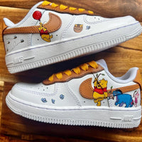 Custom Air Force 1 White Brown Winnie the Pooh Cartoon