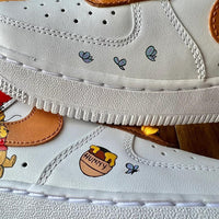 Custom Air Force 1 White Brown Winnie the Pooh Cartoon