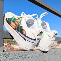 Custom Air Force 1 White One Piece Character And Green Dragon