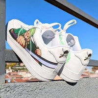 Custom Air Force 1 White One Piece Character And Green Dragon