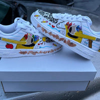 Custom Air Force 1 White School - Supplies Pattern