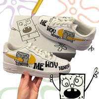 Custom Air Force 1 White SpongeBob SquarePants Design