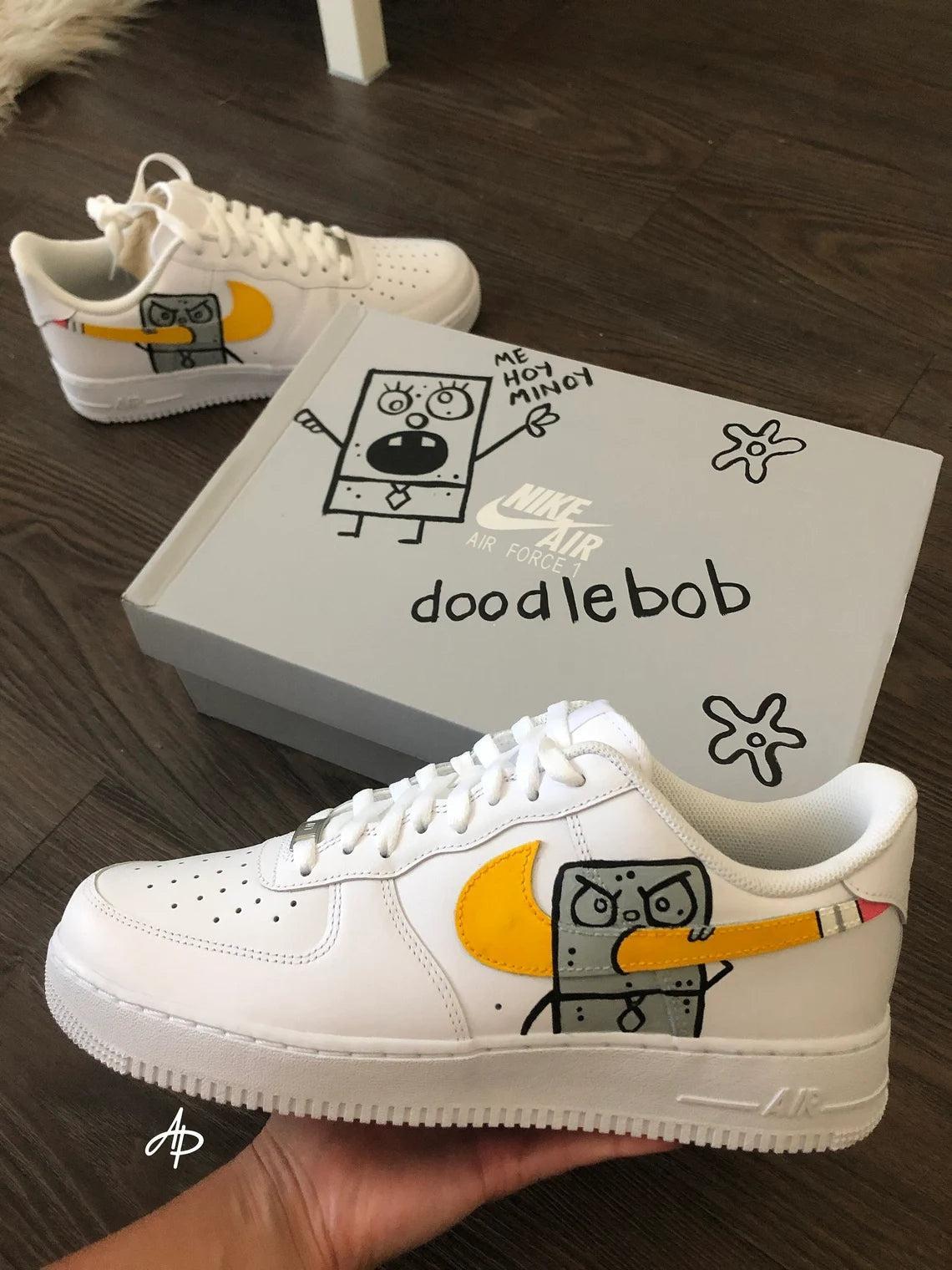 Custom Air Force 1 White SpongeBob SquarePants Design