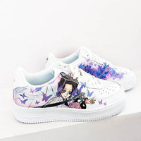 Custom Air Force 1 White With Anime Character And Butterflies