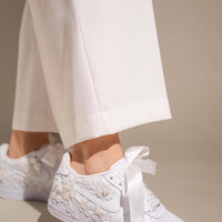 Custom Air Force 1 White With Floral Embroidery And Pearl