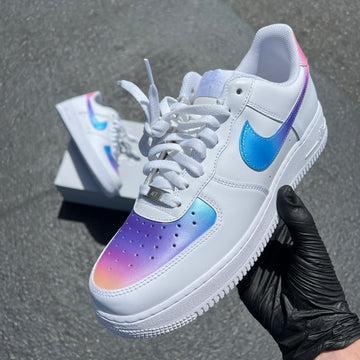 Custom Air Force 1 White With Ombre Design