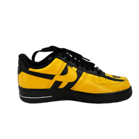 Custom Air Force 1 Yellow Black Stripes And Logo