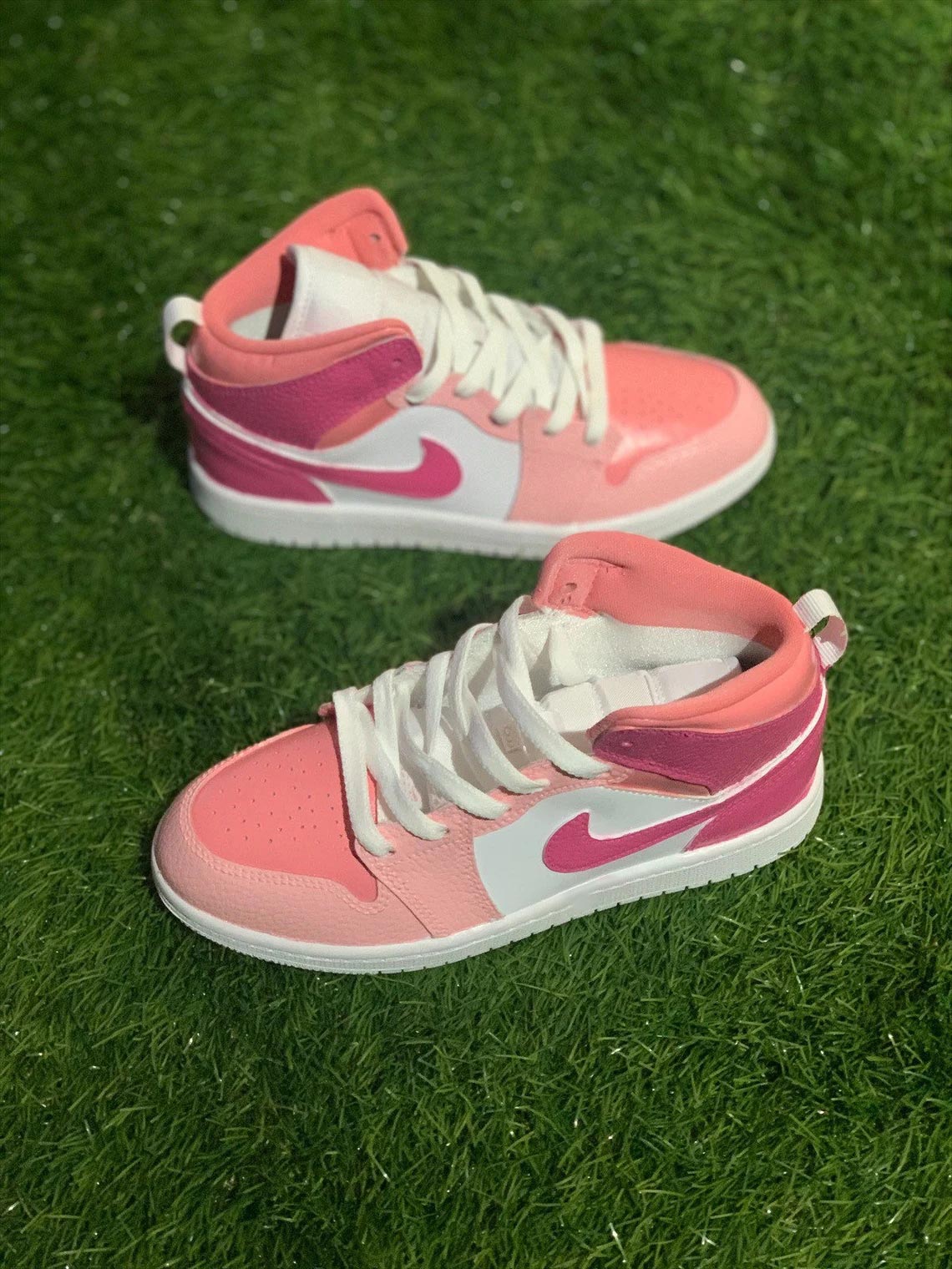 Custom Air Jordan 1 Baby Pink And Magenta