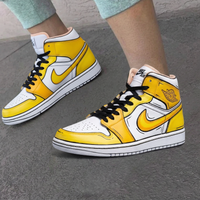 Custom AJ 1s Shoes Cartoon Yellow Baby Pink