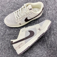 Custom Dunk Cream Khaki LV Logo