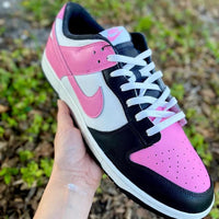 Custom Dunk Pink Black White Color
