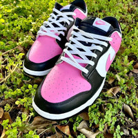 Custom Dunk Pink Black White Color