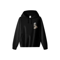 Custom Nike Sweatshirt Black Featuring Headphone Girl Art