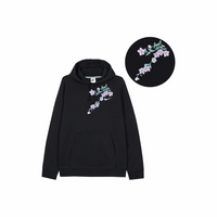Custom Nike Sweatshirt Black With Delicate Flower