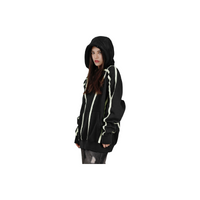 Custom Nike Sweatshirt Black With White Line Pattern