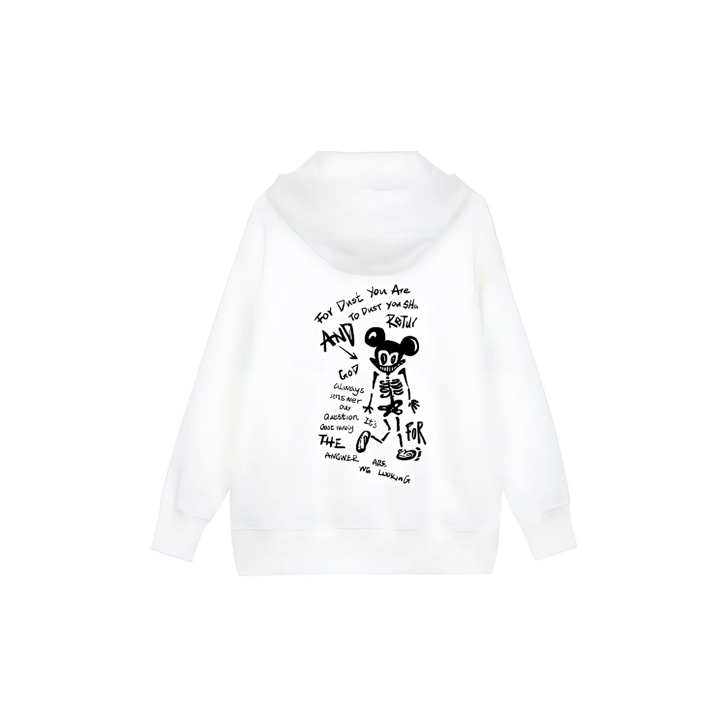 Custom Nike Sweatshirt White With Sketchy Black Patterns