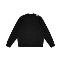 Custom Nike Sweatshirt With Floral Lace Panel Black