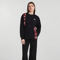 Custom Nike Sweatshirt With PAnda Pattern on Red Stripes