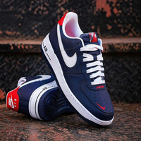 Navy Red Hand Painted Custom Air Force 1 Sneakers