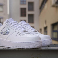 Custom Air Force 1 Pearl Diamond Wedding Shoes