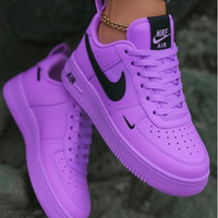 Hand Painted Purple Custom Air Force 1 Sneakers