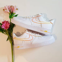 Yellow and Orange Ombré_ Painted Tick Mid-soles