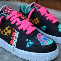 Custom Air Force 1 Pink Dolphin Wide 🌎