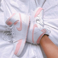 Custom Air Jordan 1 Swoosh Pastel Pink