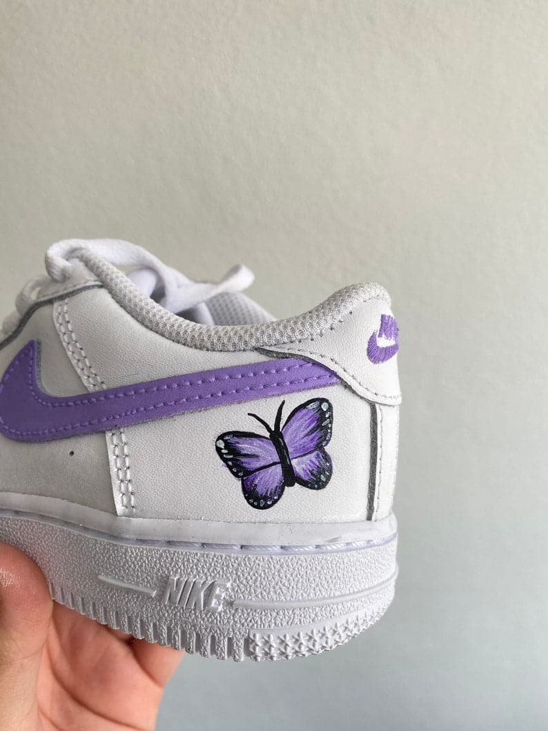 Custom Air Force 1 purple Butterflies