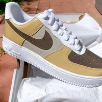 Hand-painted Neutral Tones Custom Air Force 1