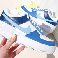 Custom Air Force 1 Shadow Handpainted Colorblock Design Me