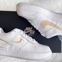 Beige Custom Nike Air Force 1 Shadow Cream Tan
