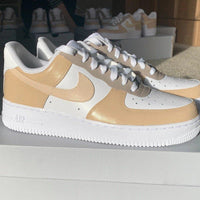Custom Nike Air Force 1 Beige Tan Earth Neutral Colors