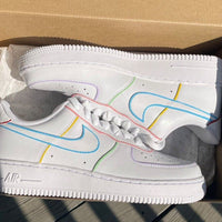 Rainbow Outline Custom Nike Air Force 1