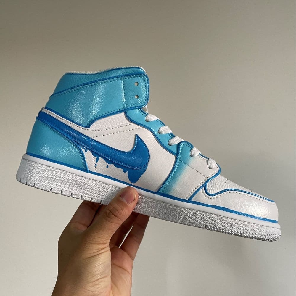 Custom Painted Air Jordan 1 Mid Sneakers insdrip