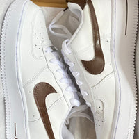 Custom Air Force 1 chocolate Brown Swoosh