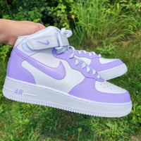 Lilac Custom Nike Air Force 1 Mid Light Purple