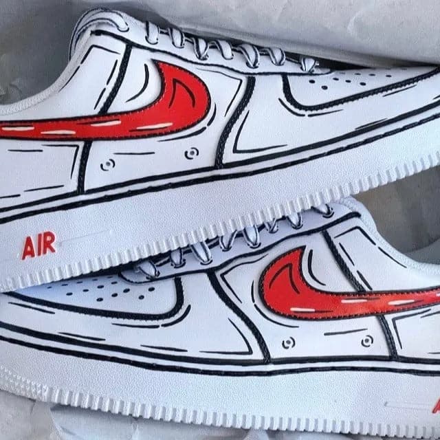 Custom Air Force 1 Cartoon Swoosh