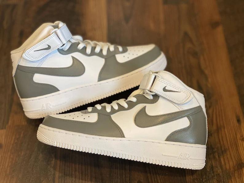 Custom Grey Nike Air Force Ones
