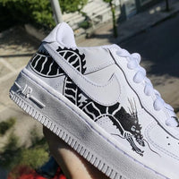Custom Air Force 1 Dragon White Black