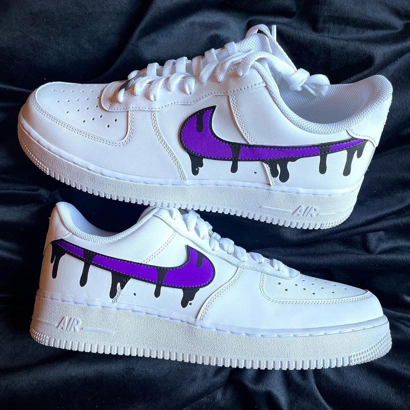 Custom Air Force 1 Purple Drip
