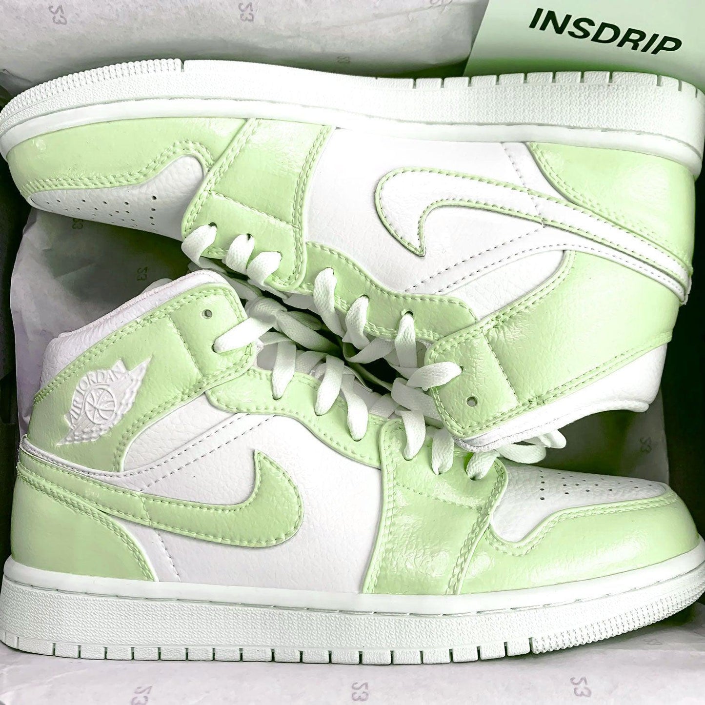 MINT GREEN AIR JORDAN 1 CUSTOM