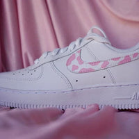 Custom Nike Air Force 1 Cow Print Pink