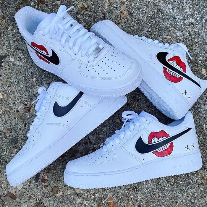 Custom Air Force 1 Red Lips