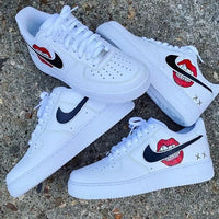 Custom Air Force 1 Red Lips
